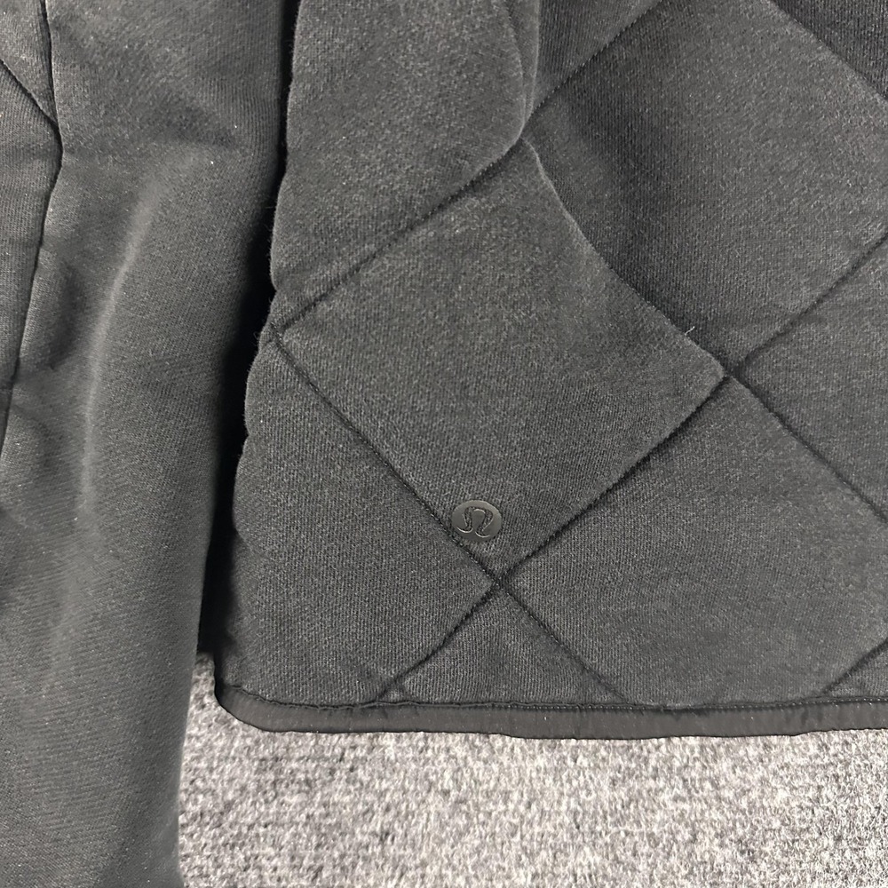 Lululemon Jacket Womens Medium Black Fluffin Awesome Reversible Quilted Fleece - Picture 9 of 10
